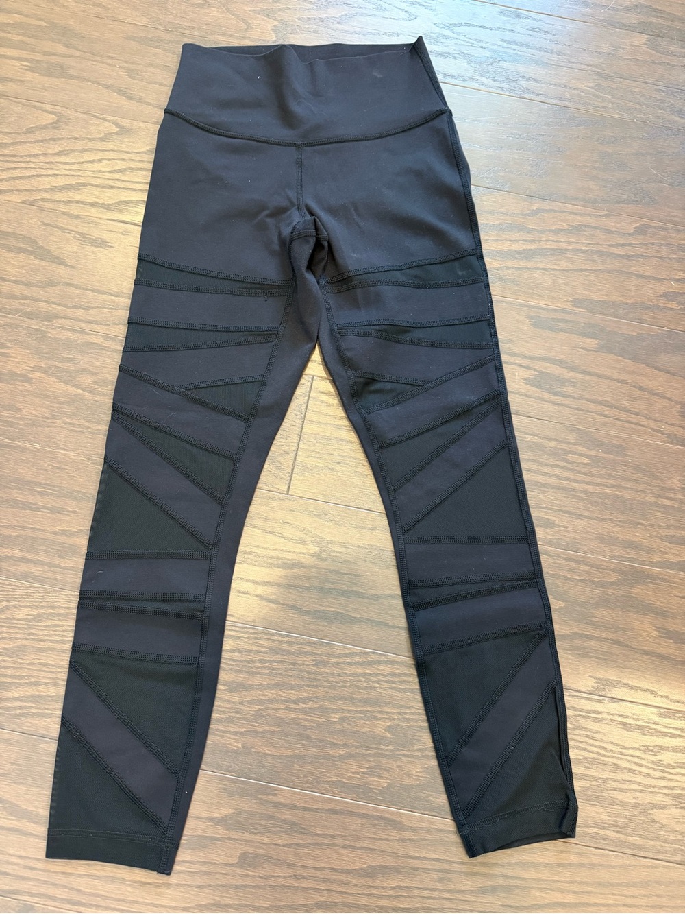lululemon athletica Black High-Waist Mesh Panel Leggings